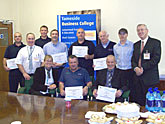 Principal, John Caroll with the successful drivers!