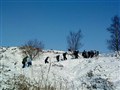 Public Service students out walking over Hobson's Moor