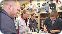 Student in a workshop