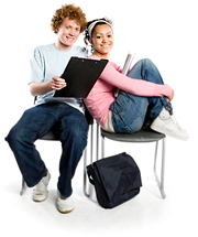 Students relax