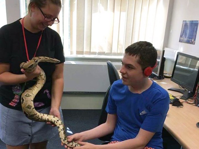 Students enjoy 'wild' exotic animal visit