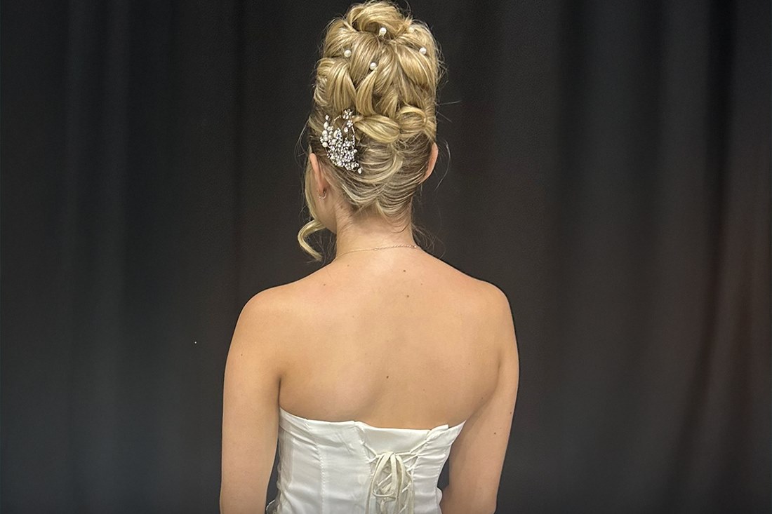 Georgia was awarded 2nd place in the bridal hair category