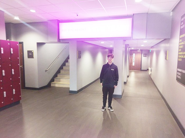 Alex working at iTrain