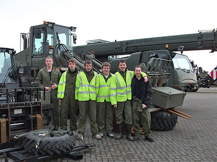 Construction students at Deverell Barracks in Ripon