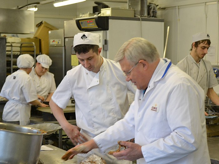 Richard Ball from EDME in the Bakery classroom. 