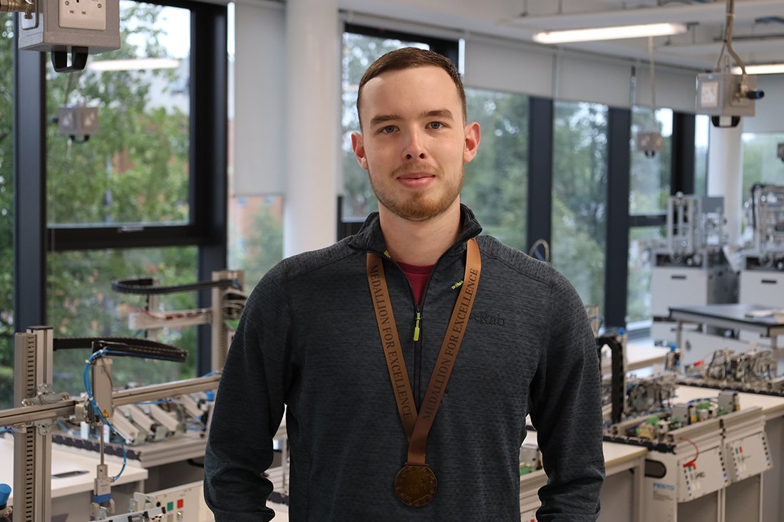 Ben with his medallion
