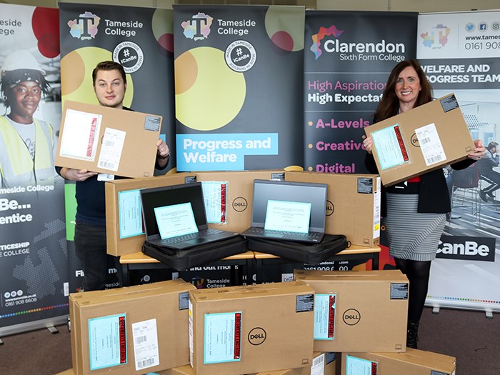 The laptops donated by Boohoo