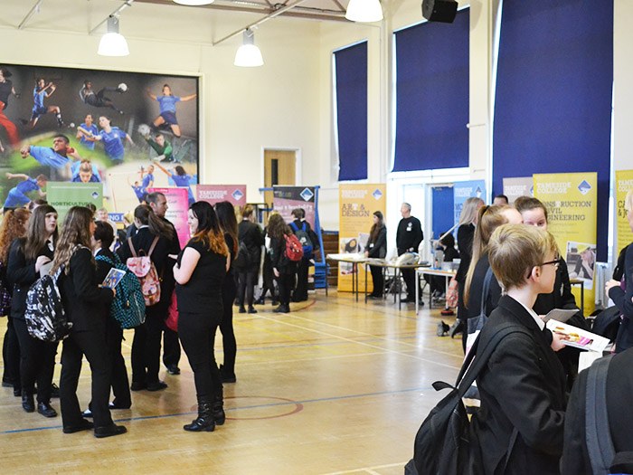 Students look around course stalls for career inspiration 