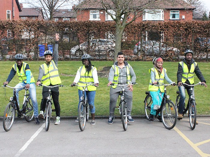 Students get on their bikes for a day of fun and learning.