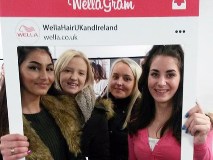 Students at Wella Studios