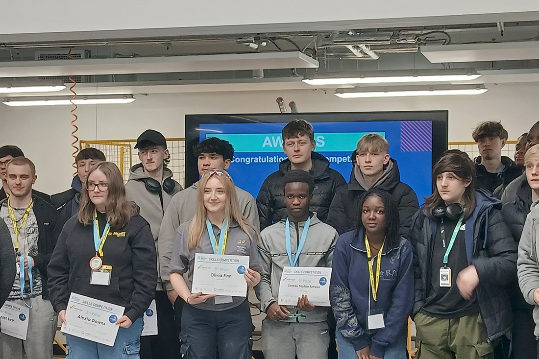 Tameside students at the construction competition