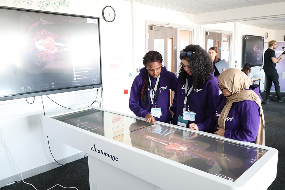 Students competing in the Anatomage competition