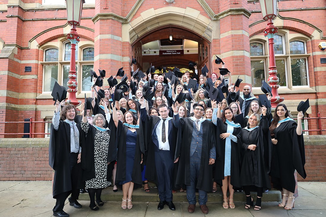 Graduates celebrate after the event