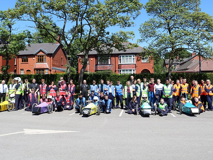 The five schools before testing the cars