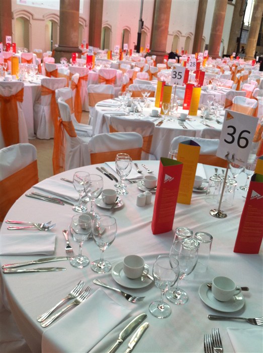 The dining area used during the event.
