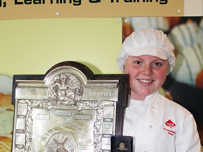 Abigail with the Horton trophy