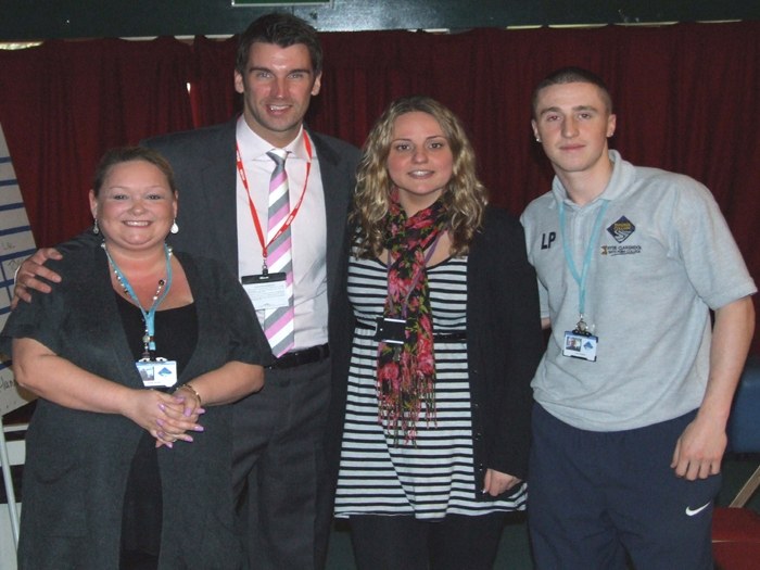 L to R: Diane Davies, Lee McQueen, Corinne Solly, Luke Podmore