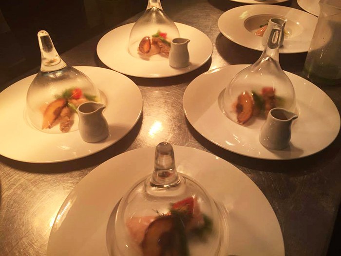 Guests enjoyed roasted pheasant for mains 