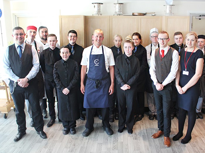 Head Chef, Robert with the food students
