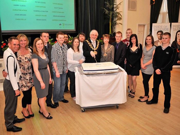 The Pride of Tameside candidates with the Mayor of Tameside, Councillor Sullivan.