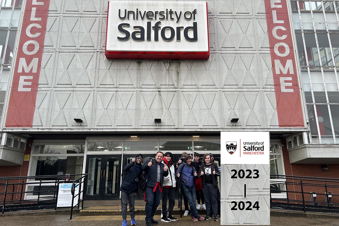 Students outside the university