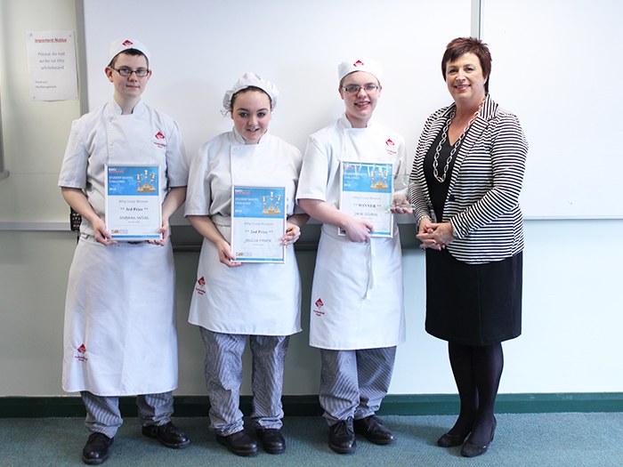 Stephen, Jess and Jack, Bakery students with Judith from BAKO North Western.