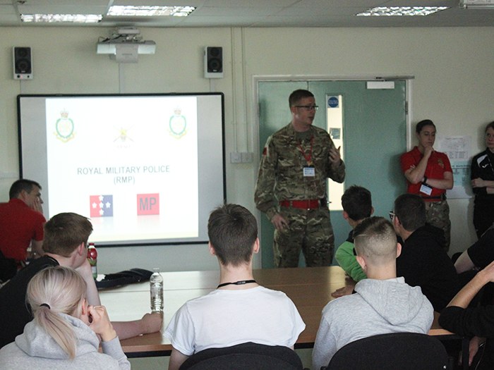 Students get a visit from the Army