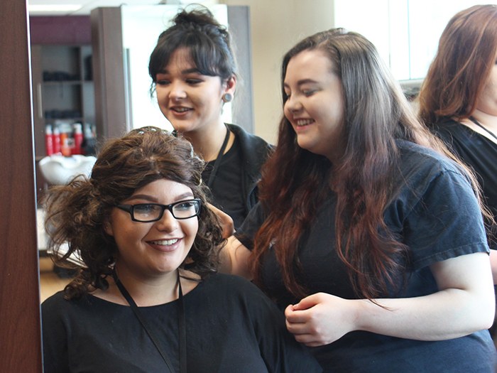 Students prepared styles for different characters