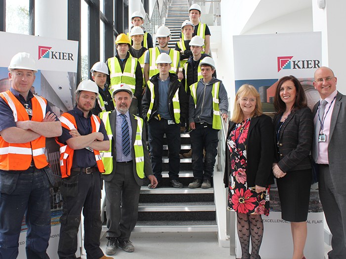 Students enjoyed work experience in the new build