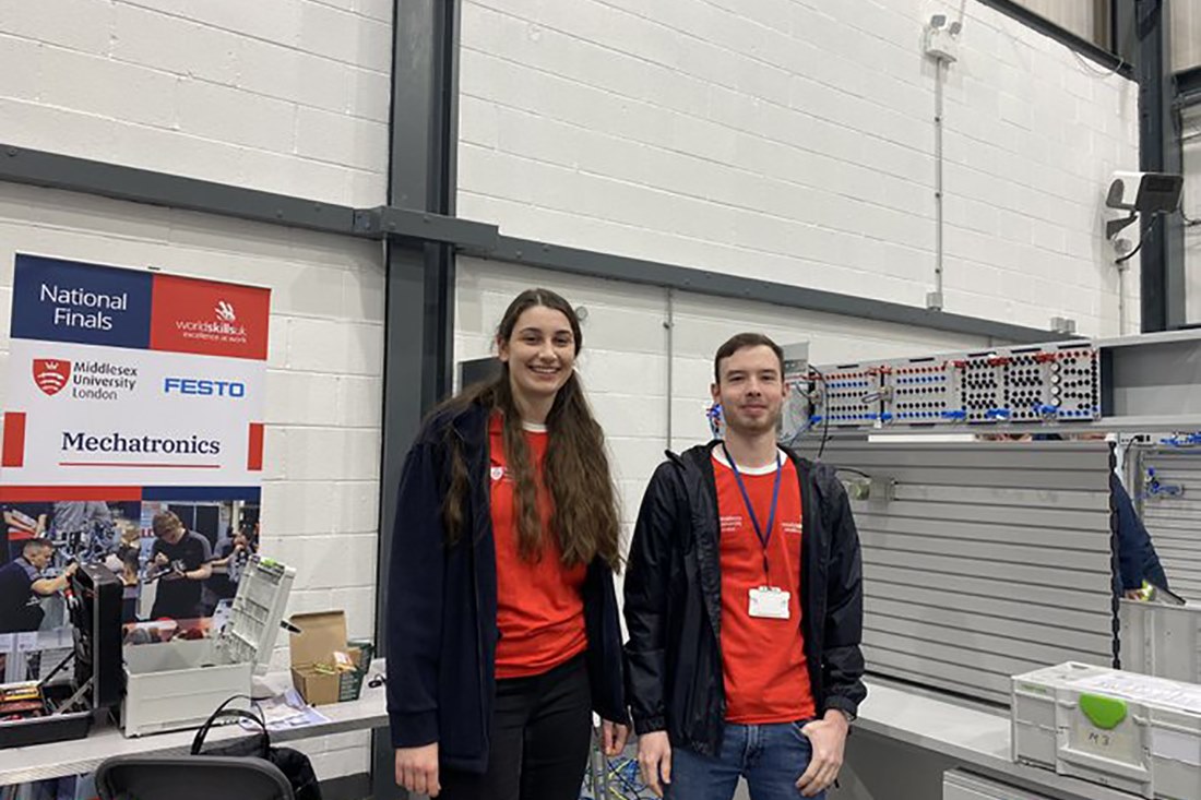 Ben and Lucy competing at WorldSkills